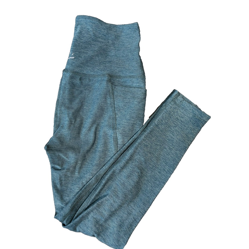 Beyond Yoga Womens Space Dye High Waisted Pocket Leggings Teal Heather Small